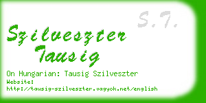 szilveszter tausig business card